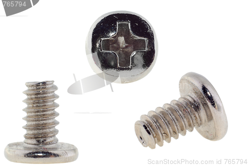 Image of white zinc screw