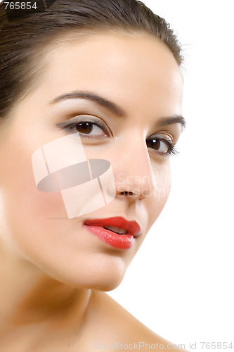 Image of face with a wellness complexion