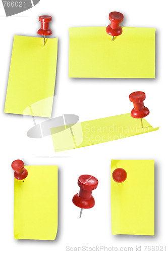 Image of Red Pins and Yellow Notes