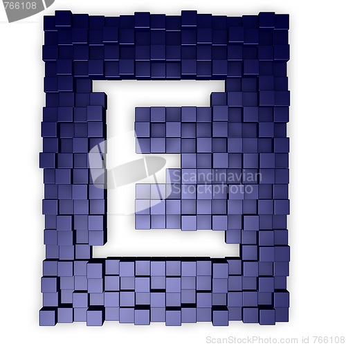 Image of cubes makes the letter e