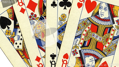 Image of Poker of queens cards