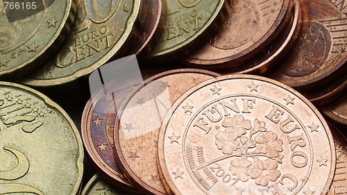 Image of Euro coins background
