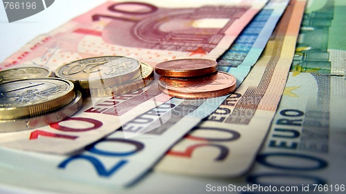 Image of Euro coins and notes