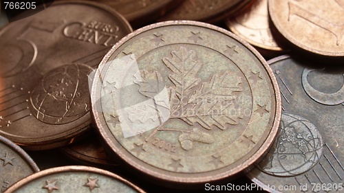 Image of Euro coins background