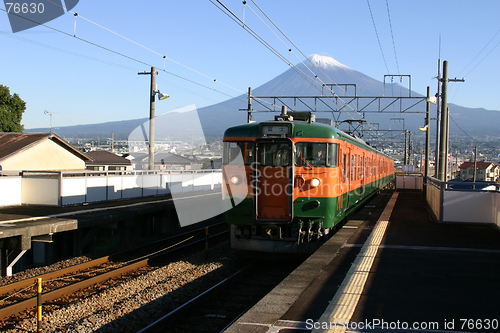 Image of Green and Orange Train