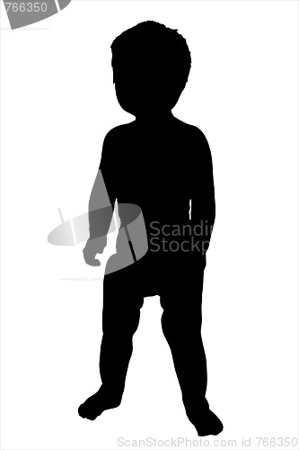 Image of Toddler Silhouette Illustration