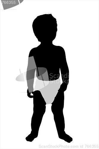 Image of Toddler Silhouette Illustration