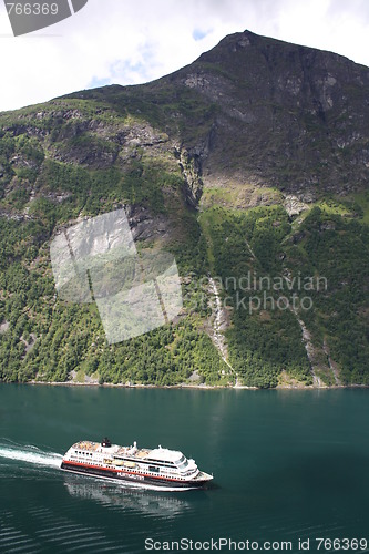 Image of Ship and fjord