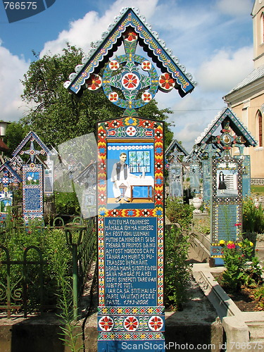 Image of Merry Cemetery in Sapanta, Maramures, Romania