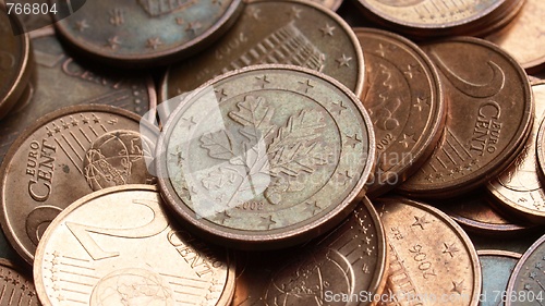 Image of Euro coins background