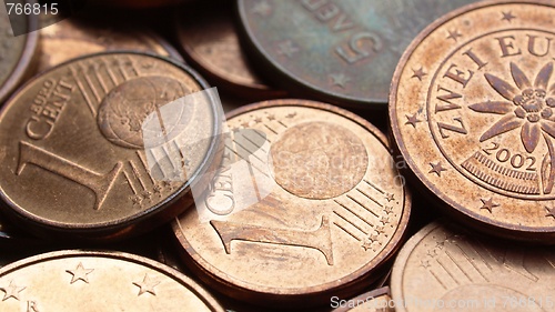 Image of Euro coins background