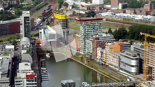 Image of Duesseldorf mediahafen harbour