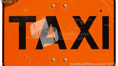 Image of Taxi sign isolated 