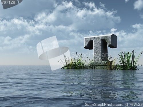 Image of letter t monument