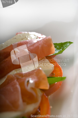 Image of panini caprese and parma ham