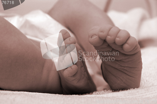 Image of New born baby feet