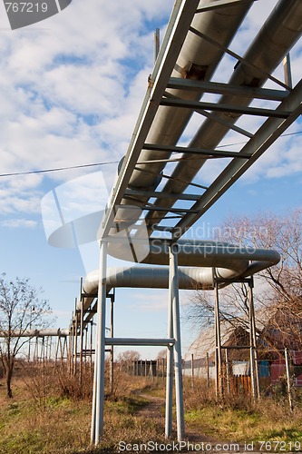Image of pipe lines above ground