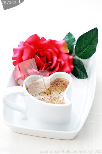 Image of coffee and rose