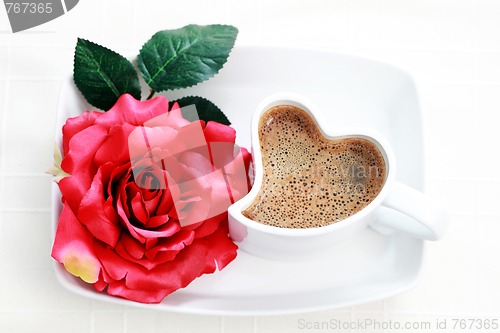 Image of coffee and rose