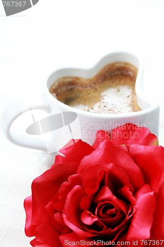 Image of coffee and rose