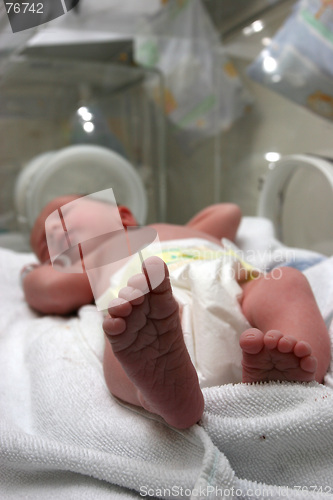 Image of New born baby feet