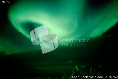 Image of Aurora Swirl growing from behind cloud