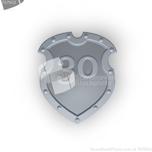 Image of shield with number thirty