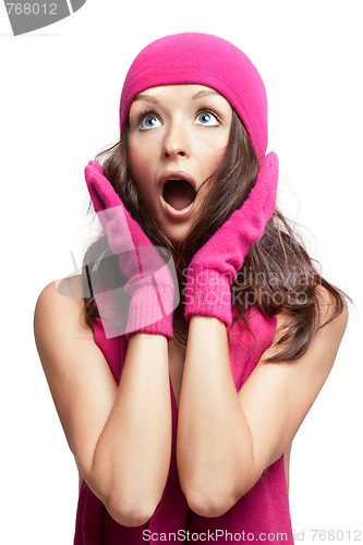 Image of surprised young woman