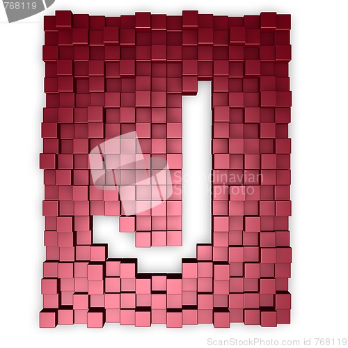 Image of cubes makes the letter j