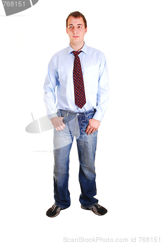 Image of Young man in jeans.