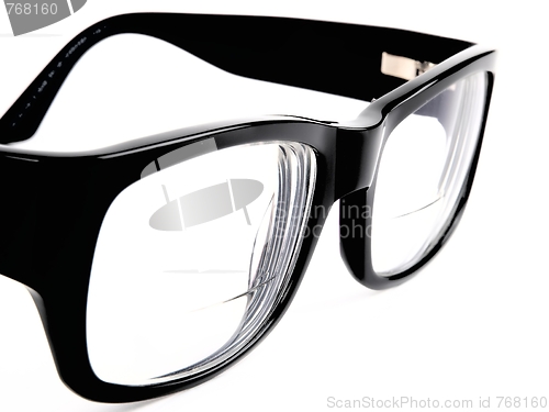 Image of Black retro eyeglasses