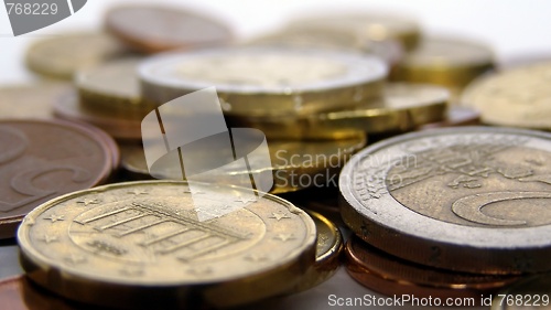 Image of Euro coins background