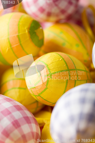 Image of Bright coloured Easter eggs