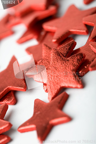 Image of Red star shape Christmas decorations