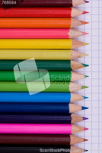 Image of Multicolor pencils on paper