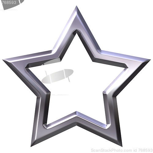 Image of 3D Silver Star Frame