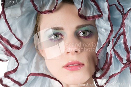 Image of Young woman in studio