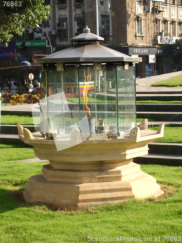 Image of lamp from flora fountain,mumbai