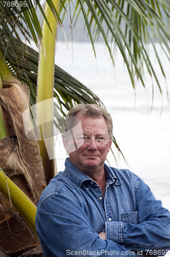 Image of man in tropical setting