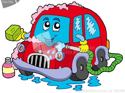 Image of Cartoon car wash