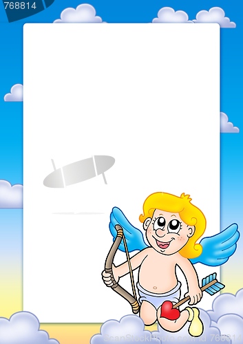Image of Valentine frame with Cupid 3