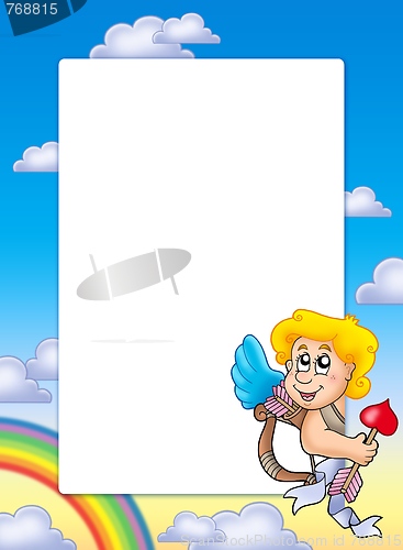 Image of Valentine frame with Cupid 4