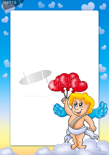 Image of Valentine frame with Cupid 5