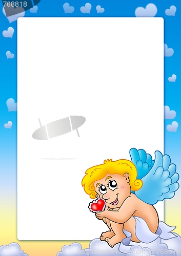 Image of Valentine frame with Cupid 6