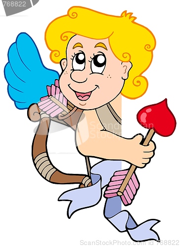 Image of Lurking Cupid with bow and arrow