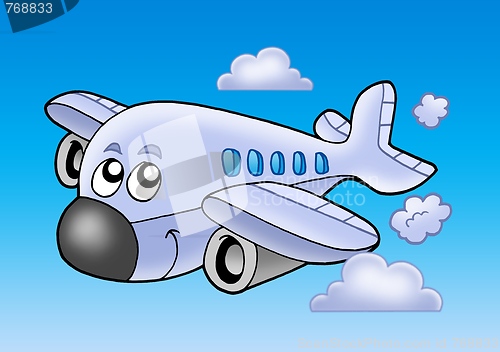 Image of Cute flying airplane