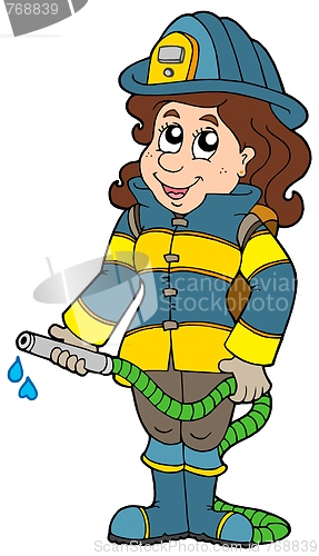 Image of Firefighting girl