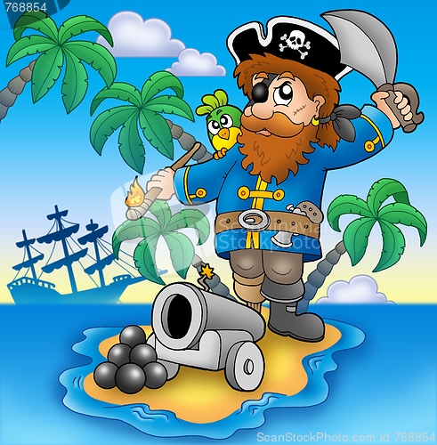 Image of Pirate shooting from cannon