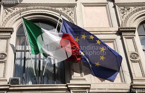 Image of Italy and European Union