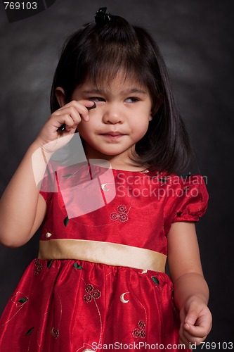 Image of Cute adorable 2-year old toddler girl